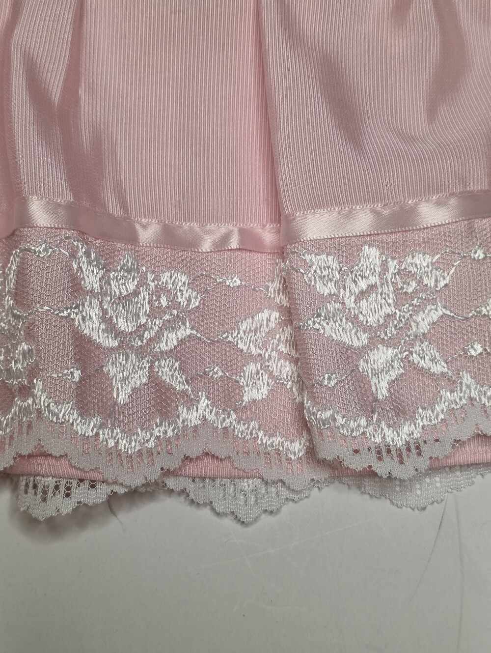Vintage Kids Cutest One Moments Pink Lace Formal Cocktail Dress Baby Girls 12m - Picture 4 of 6